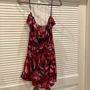 GAP Red and White Strapless Dress